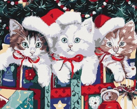 Koty Noworoczne - Malowanie Po Numerach
