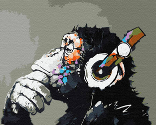 Małpa W Słuchawkach