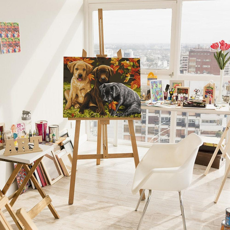 Trzy Szczeniaki Malowanie Po Numerach