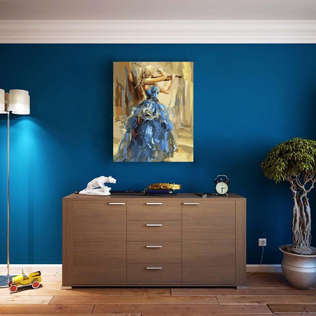 Skrzypaczka w niebieskiej sukni