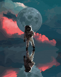 Astronauta w lustrzanym odbiciu