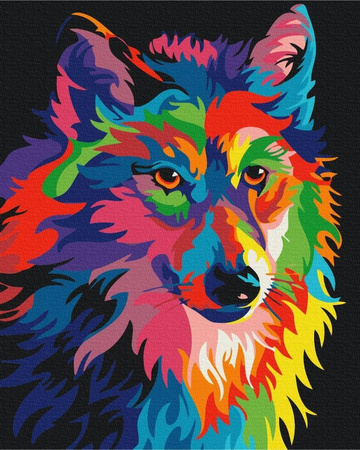 Tęczowy drapieżnik - Wilk Malowanie Po Numerach