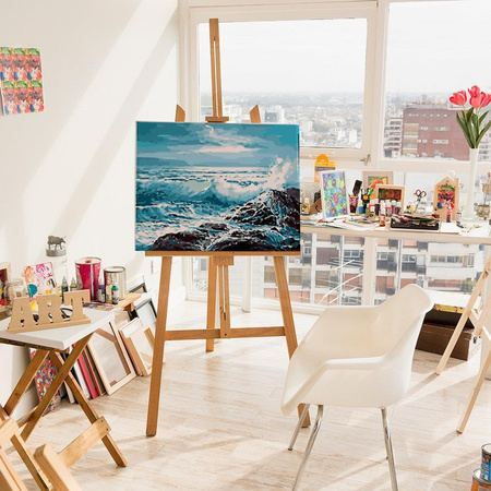 Fala o zachodzie słońca