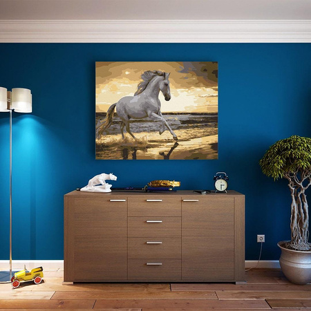 Koń Na Wybrzeżu Malowanie Po Numerach