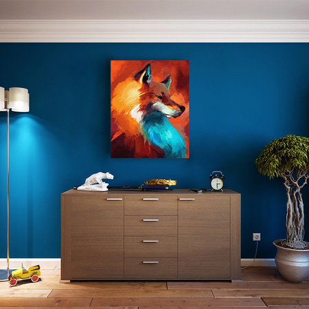 Abstrakcyjny lis w żywych kolorach