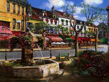 Piękna uliczka 40x30cm Diamond Painting Mozaika