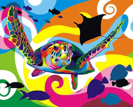 Kolorowy żółw Proste Dla Dzieci