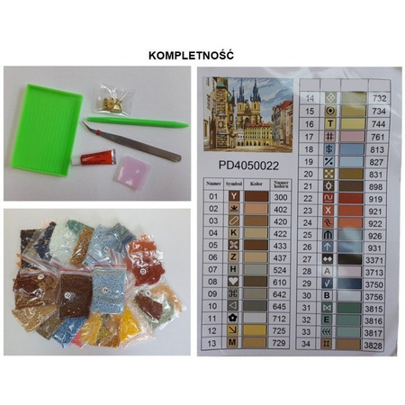 Zestaw kreatywny Diamentowa Mozaika Lato nad rzeką 40cm*50cm,