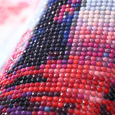 Haft Diamentowy Bez Ramy Kolorowy Kot 30x40 Mozaika Diamentowa 5D