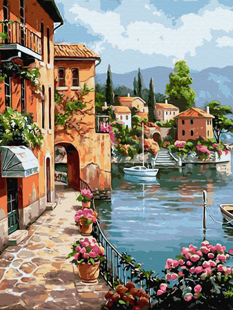 Haft Diamentowy Bez Ramy Wybrzeże 30x40 Mozaika Diamentowa 5D