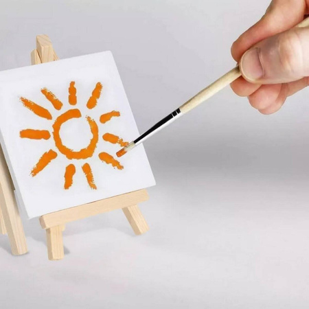 10x Mała Sztaluga + 10x Mini Płótno Malarskie 7x7 cm