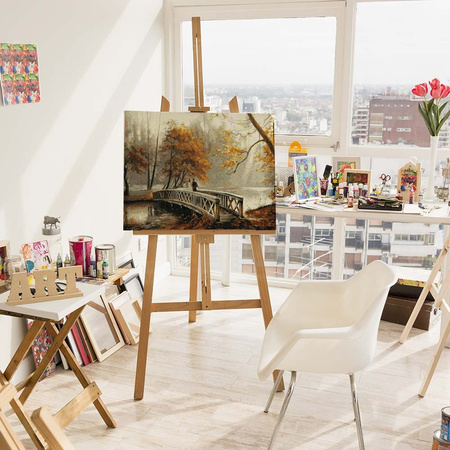 Most w jesiennym parku