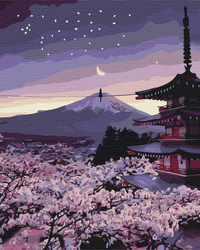 Japonia Wieczorem Malowanie Po Numerach