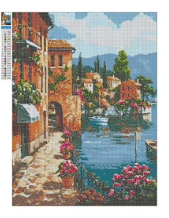 Haft Diamentowy Bez Ramy Wybrzeże 30x40 Mozaika Diamentowa 5D