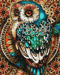 Sowa ornament 40x50 cm