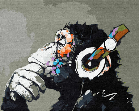 Małpa W Słuchawkach