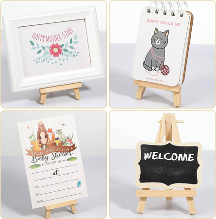 10x Mała Sztaluga + 10x Mini Płótno Malarskie 7x7 cm