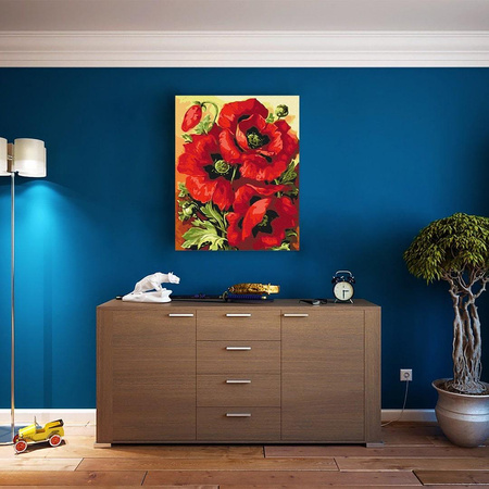 Czerwone Maki Malowanie Po Numerach