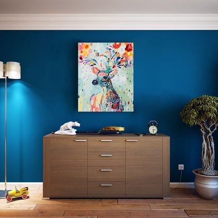 Kwiatowy Jeleń 40x50