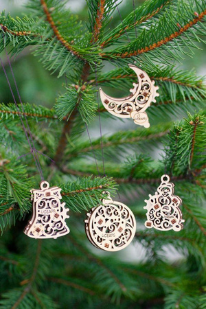 U-Fidgety Gearsmas drewniane puzzle 3D. Zestaw 4 szt.