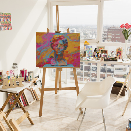 Pop-artowa rzeźba w żywych kolorach