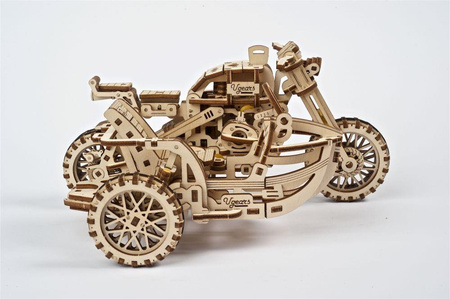 Ugears Scrambler UGR-10 z bocznym wózkiem Model mechaniczny do składania
