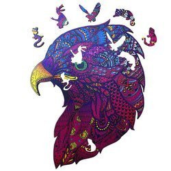Drewniane Puzzle The freedom hawk Z Elementami Zwierząt 152 el. 34x25 cm