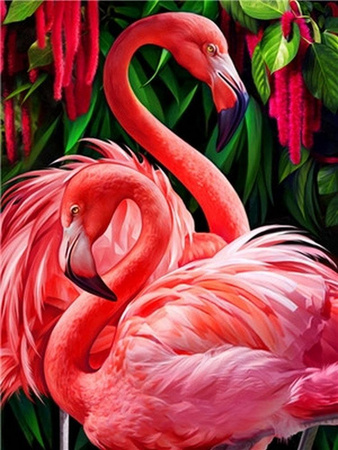 Para Różowych Flamingów 30x40cm