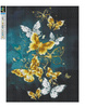 Haft Diamentowy Bez Ramy Złote Motyle 30x40 Mozaika Diamentowa 5D