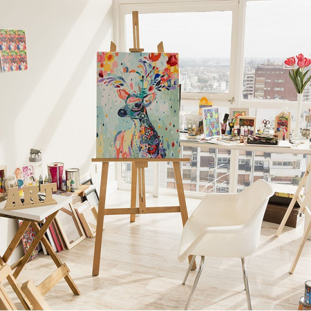 Kwiatowy Jeleń 40x50