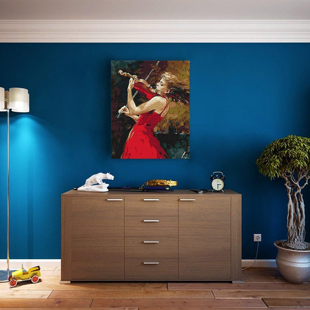 Dziewczyna Ze Skrzypcami Malowanie Po Numerach