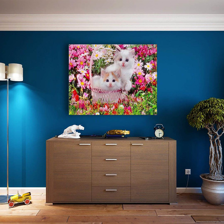 Kocięta w koszyku 20x30cm