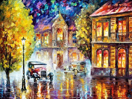Jesienny Maraton Leonid Afremov 40x30cm Diamond Painting Mozaika