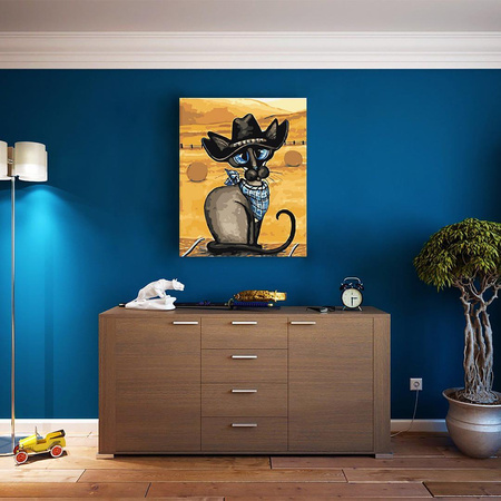 Kot w kowbojskim kapeluszu