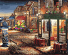 5D Kawiarnia Wieczorową Porą Diamond Painting Mozaika 40x50 cm