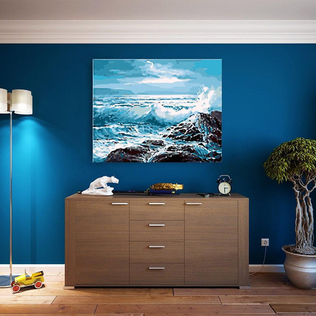 Fala o zachodzie słońca