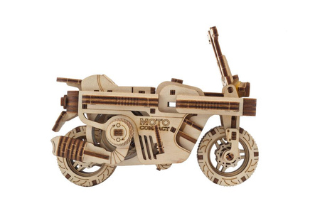 Moto Compact. Składany Skuter Puzzle 3d Drewniany Model Do Składania