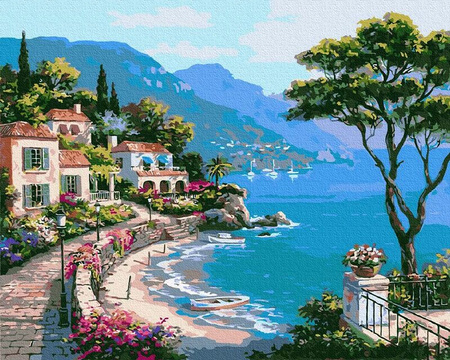 Śródziemnomorska zatoka 50x65 cm