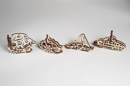 U-Fidgety Statki mechaniczne zabawki do składania 4 szt.
