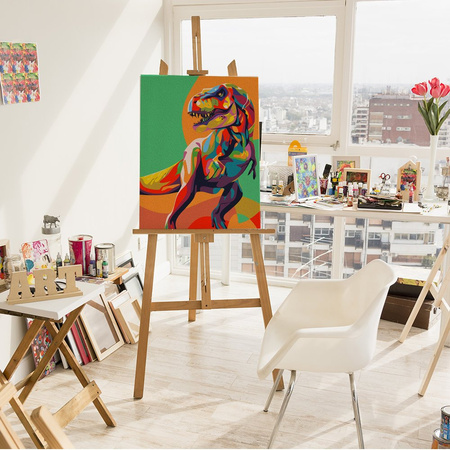 Kolorowy Dinozaur T-Rex Proste Dla Dzieci