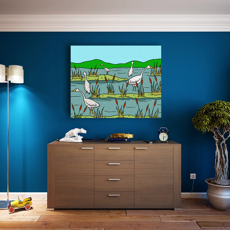 Czaple w trzcinowisku