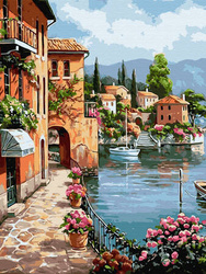 Haft Diamentowy Bez Ramy Wybrzeże 30x40 Mozaika Diamentowa 5D