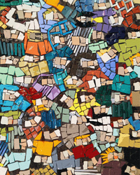 Kolorowa abstrakcja mozaikowa