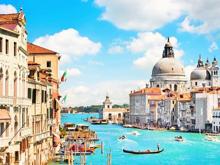 Wielki Kanał Bazylika Santa Maria Della Salute, Wenecja 40x30cm Diamentowa Mozaika