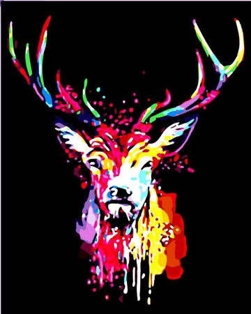 Kolorowe jelenie