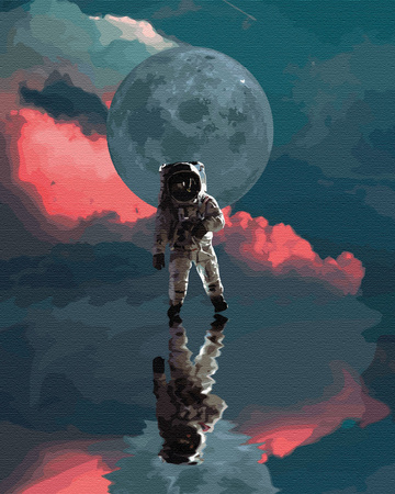 Astronauta w lustrzanym odbiciu