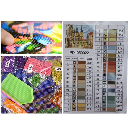 5D Tęczowy Kot Diamond Painting Mozaika 40x30 cm Kwadratowe