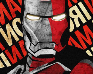 Superbohater w centrum uwagi Iron Man