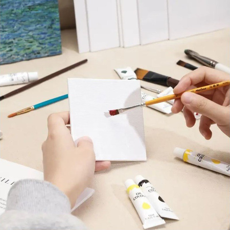 10 szt Podobrazie Bawełniane 20x20 cm Płótno Malarskie Na Drewnianym Krośnie