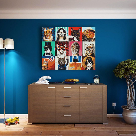 Kolaż Koty Malowanie Po Numerach